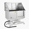 VEVOR Electric Lift Dog Washing Station, 50Inch Professional Stainless Steel Pet Grooming Tub w/ Non-Slip Drain Board