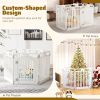 6-Panel HDPE Dog Playpen - Convertible Design (Playpen/Fence), Lockable Door, Suction Cups + Ground Stakes