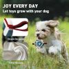 Small Dog Toys, Puppy Balls, Dog Balls with Straps for Small Breed, Soccer Ball for Dogs, Puppy Toys, Dog Birthday Gift (Blue Red, 3.5 inch)