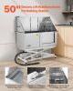 VEVOR Electric Lift Dog Washing Station, 50Inch Professional Stainless Steel Pet Grooming Tub w/ Non-Slip Drain Board