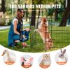VEVOR Dog Playpen, 8 Pcs 30"H x 24"W Panels Foldable Metal Pet Exercise Pen, Dog Fence Indoor and Outdoor Pen with Door, Bottom Pad and Top Cover