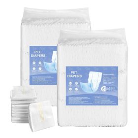 VEVOR Disposable Male Dog Diapers, Super Absorbent Male Dog Wraps, 360 Â° Leak-Proof Belly Bands with Wetness Indicator for Doggies in Heat, Training (Style: Male Dog Wraps, size: Medium (144 Count))